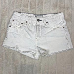 Free People White Denim Cutoff Shorts 26